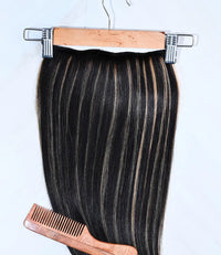 Back Weft Natural Black with Ash Blonde Extensions 200gms