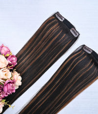 Set of 2 Black with Copper Highlights Seamless Side Patches