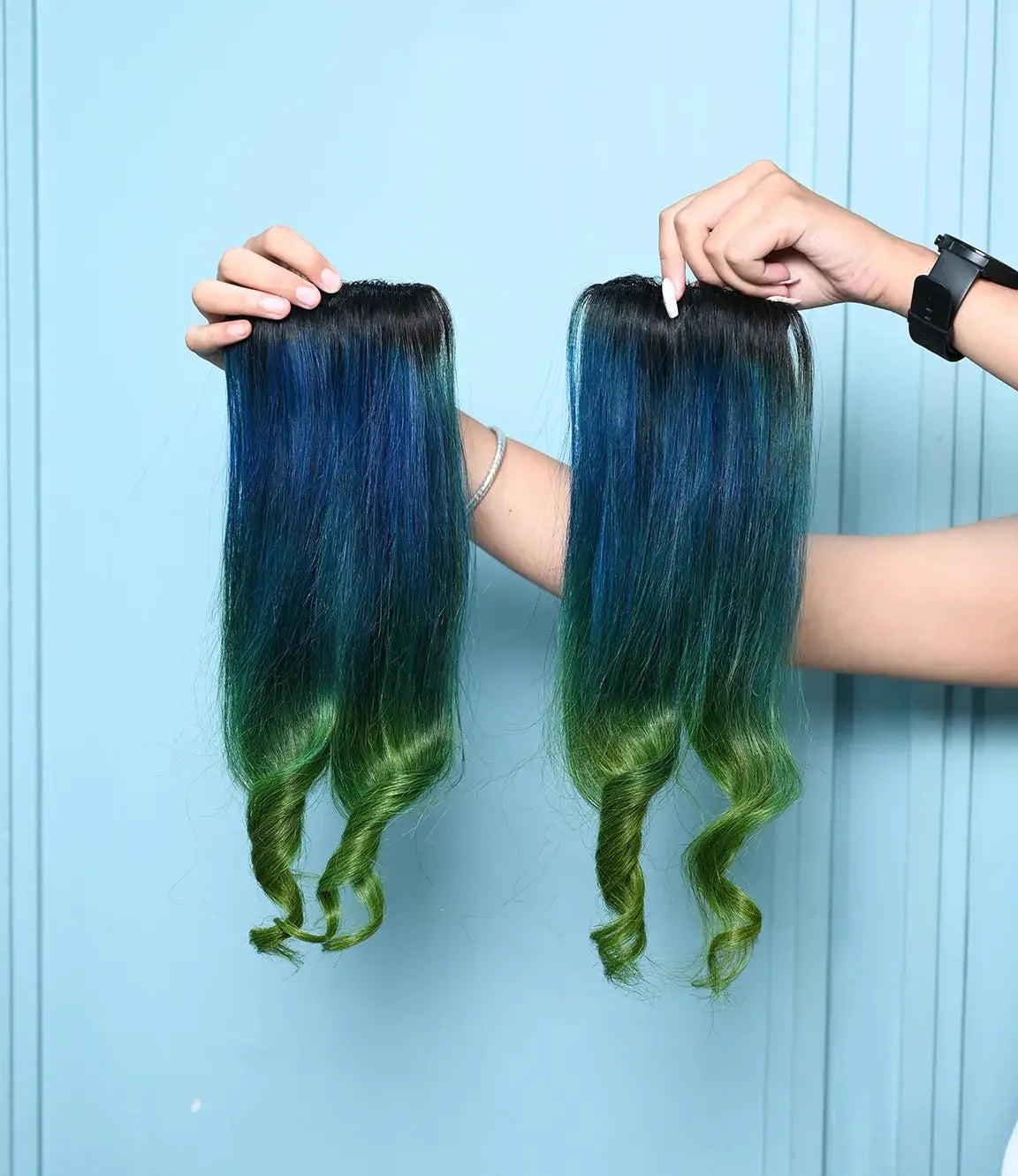Green Blue Ombre Seamless Side Patches