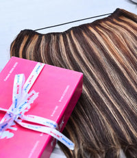 Halo Extension | Dark Brown with Golden Blonde Highlights - 100gms