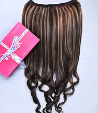 Halo Extension | Dark Brown with Golden Blonde Highlights - 100gms
