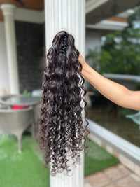 Long Curly Clip-on Ponytail
