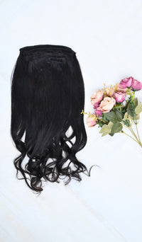 Set of 7 Global Hair Extensions - Black - 150gm